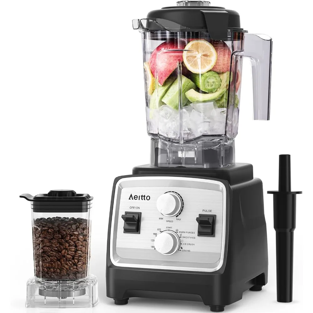 Blender, Blenders for Kitchen with 1800W Motor, 68Oz. Large Capacity, 2-in-1 Blender & Grinder Combo