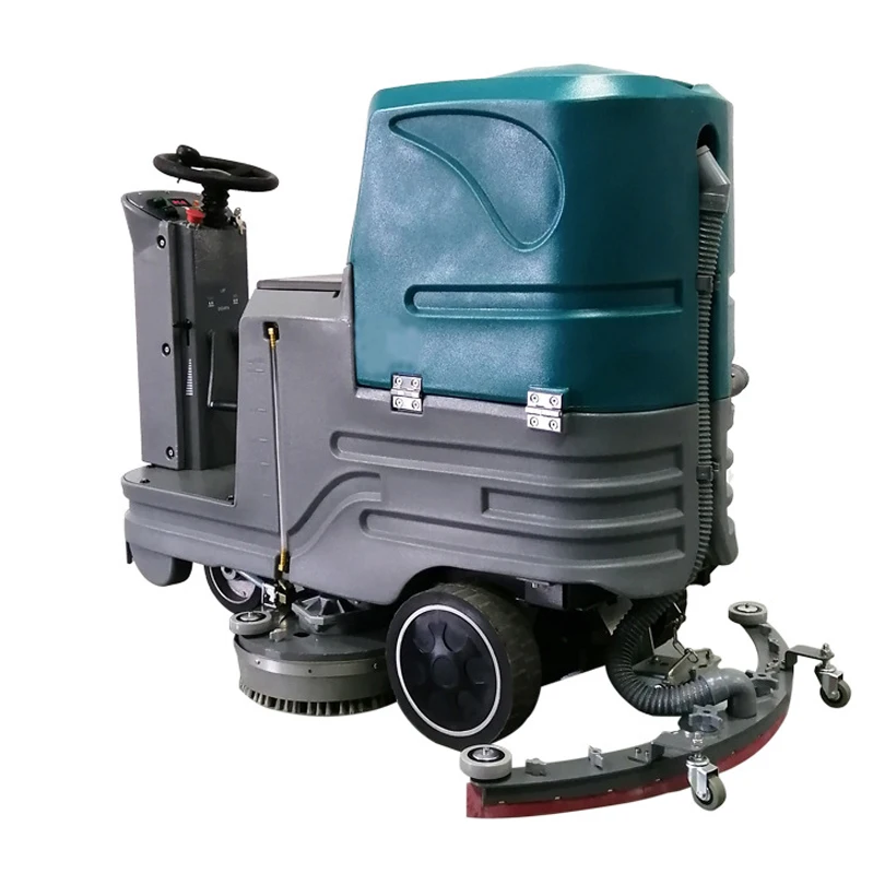 Tipo di auto a batteria Ride on Floor Scrubber Commercial Tennis Court Floor Road Sweeper Machine