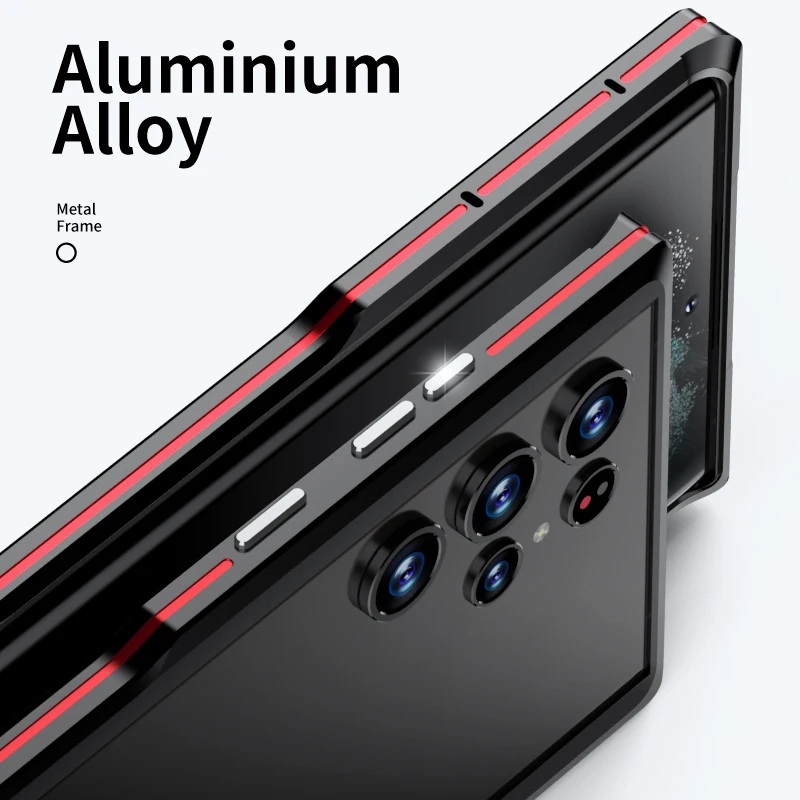 Original Metal Frame For Samsung Galaxy S25 S24 S23 S22 Ultra Bumper S21 Plus Case Aviation Aluminum Alloy Protective Cover Skin