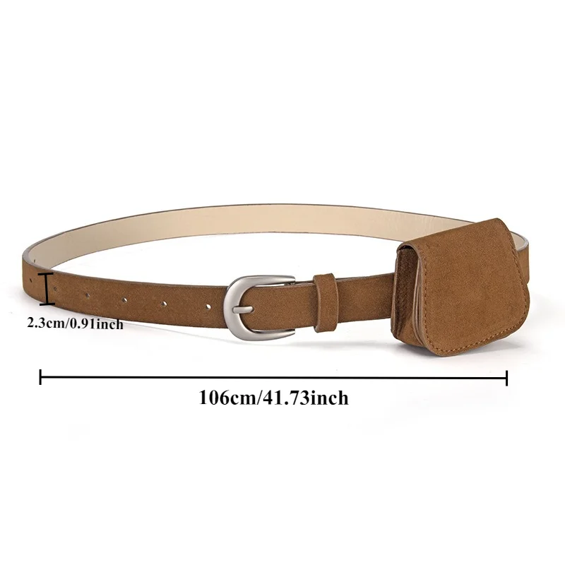 Fashionable High-End Vintage Suede Belt Waist Bag Versatile and Simple  Perfect for Jeans and Outfits - Women's Instagram-Style