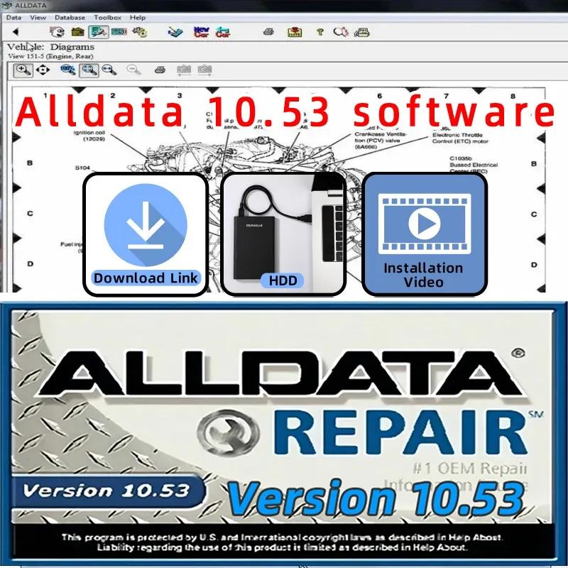 

Car accessories tools 2024 Hot alldata 10.53 software auto repair alldata software All data car software with Wiring diagram