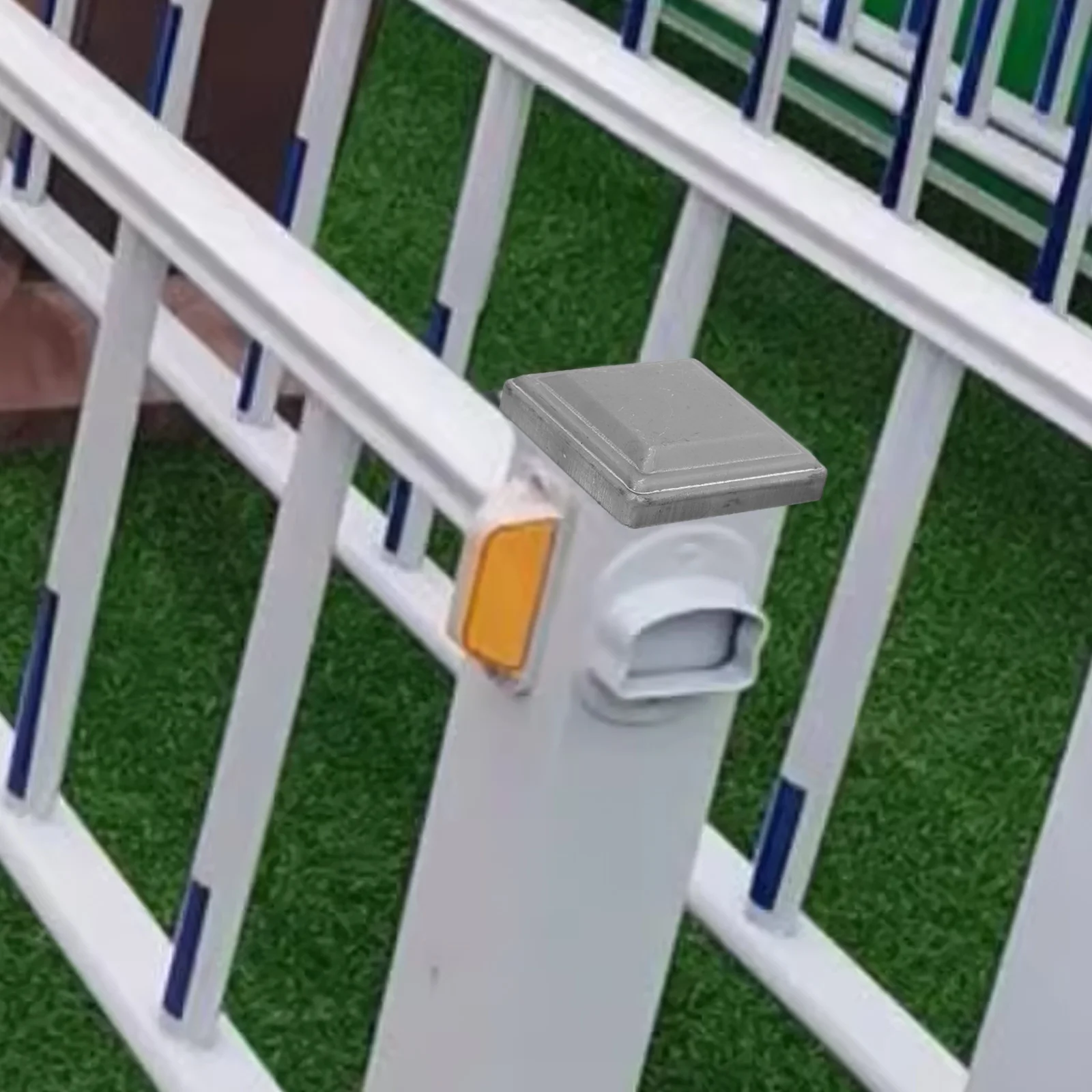 

10pcs Fence Caps Square Metal Post Covers Durable Iron Guardrail Column Wraps Replacement Deck Porch Corridors Post Toppers Easy