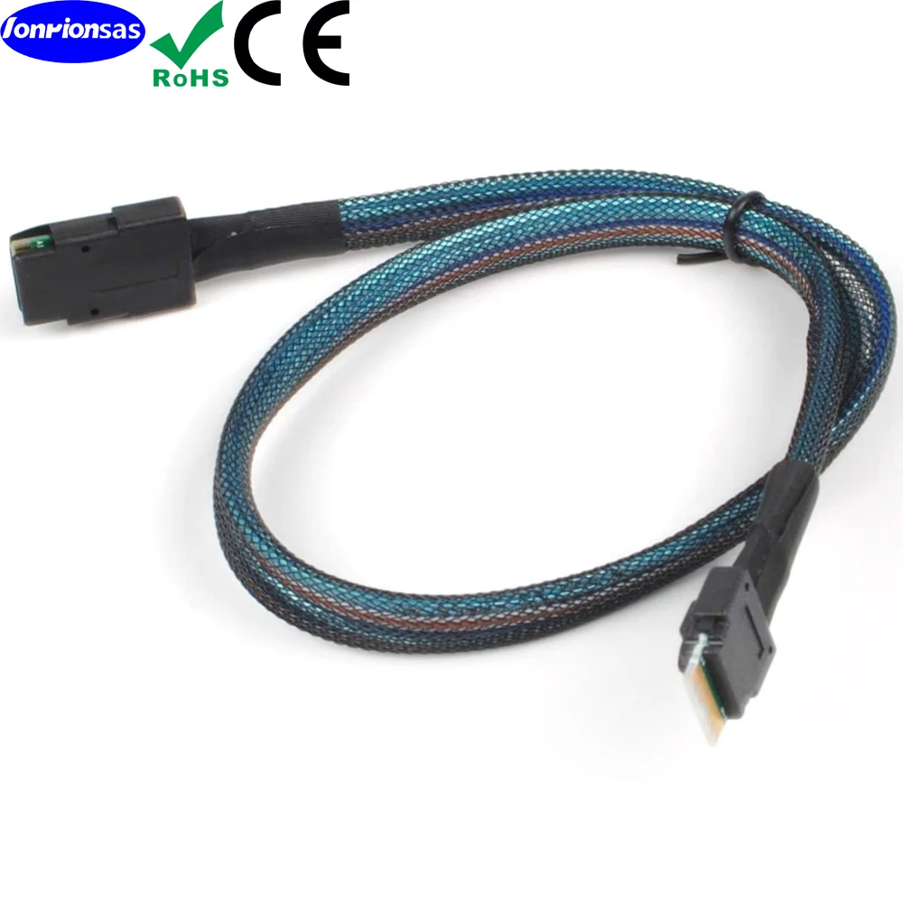 Lonrionsas # MINI SAS SFF-8087ไปยัง ultraport Slimline SAS บาง4.0 SFF-8654 4i 38P PCI-Express CABLE