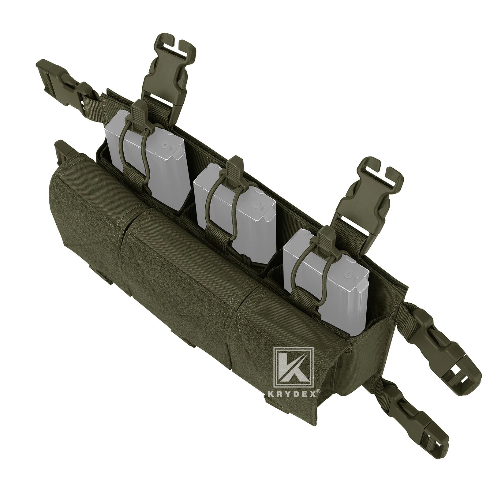 KRYDEX Triple porta cargadores 556 con bolsas GP para chaleco táctico - imagen 4