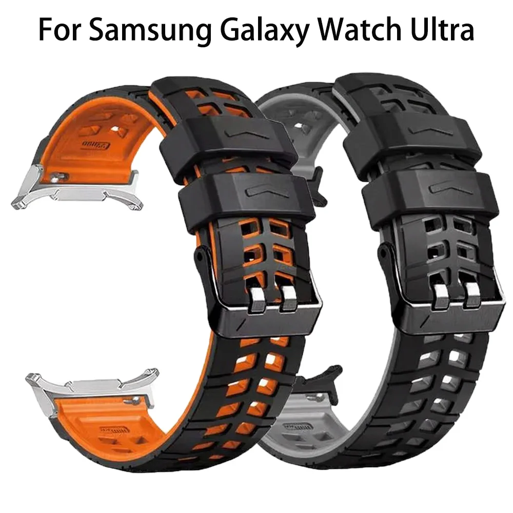 Samsung Galaxy Watch Ultra47mm用ウォッチストラップ、Galaxy Watch Ultra用シリコンリストバンド、スマートウォッチアクセサリー、通気性ストラップ