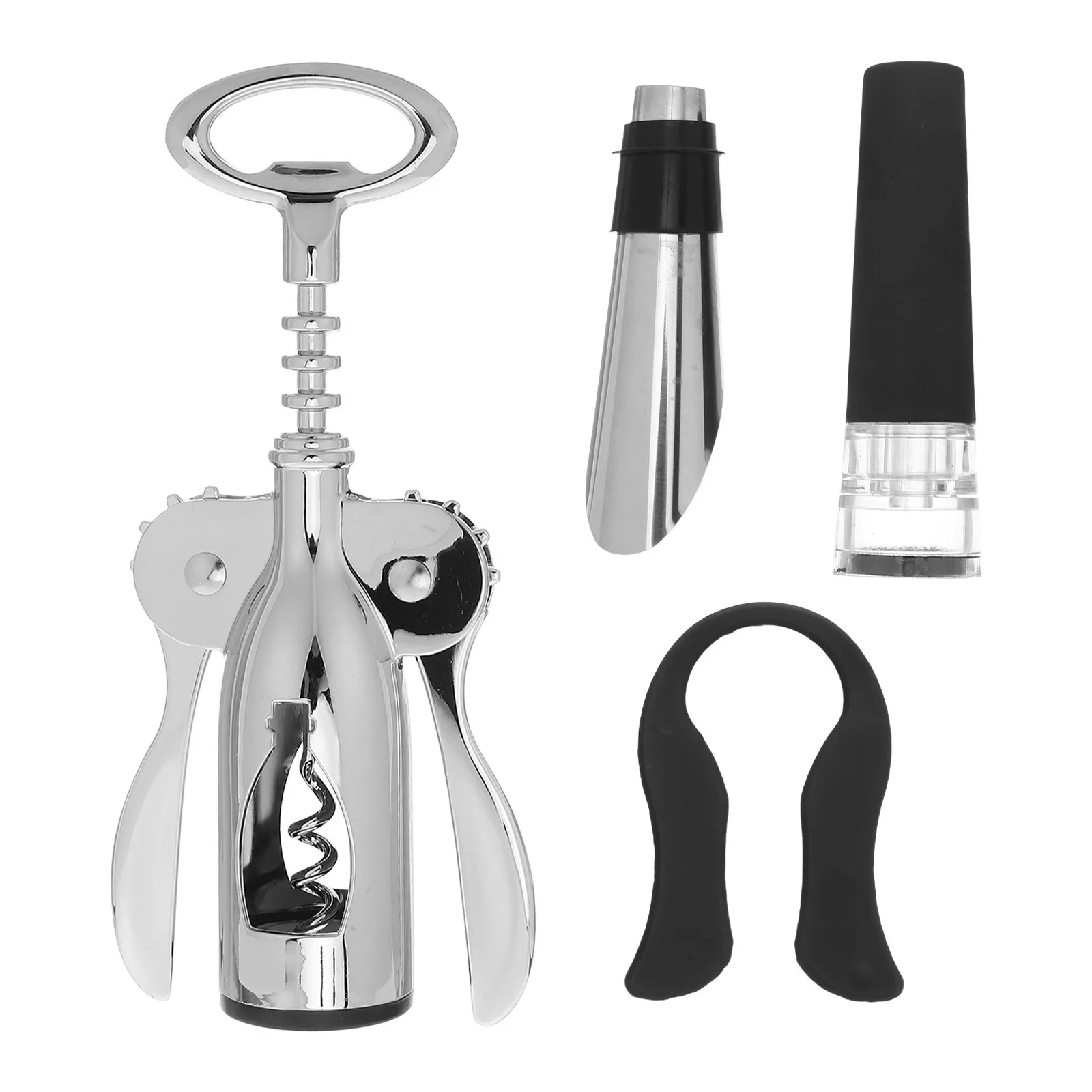 

1Set Red Wine Bottle Opener Portable Manual Corkscrew for Home Hotels Bars Restaurants Party Use Bottle