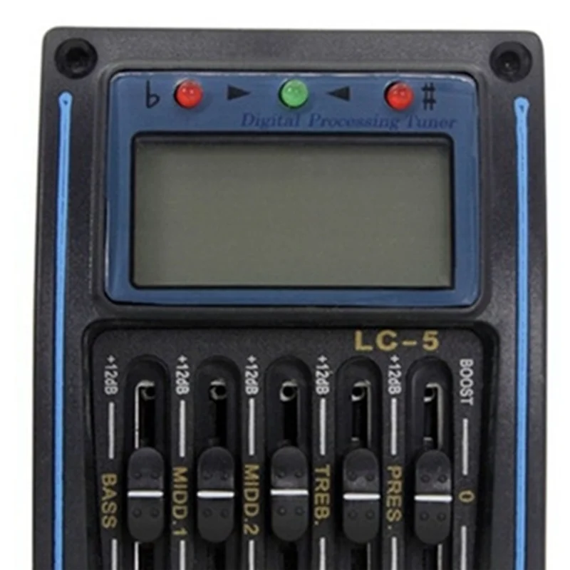5-Band Prener LC5 Acoustic Guitar Pickup Preamp EQ LCD Tuner Piezo Equalizer-AU47
