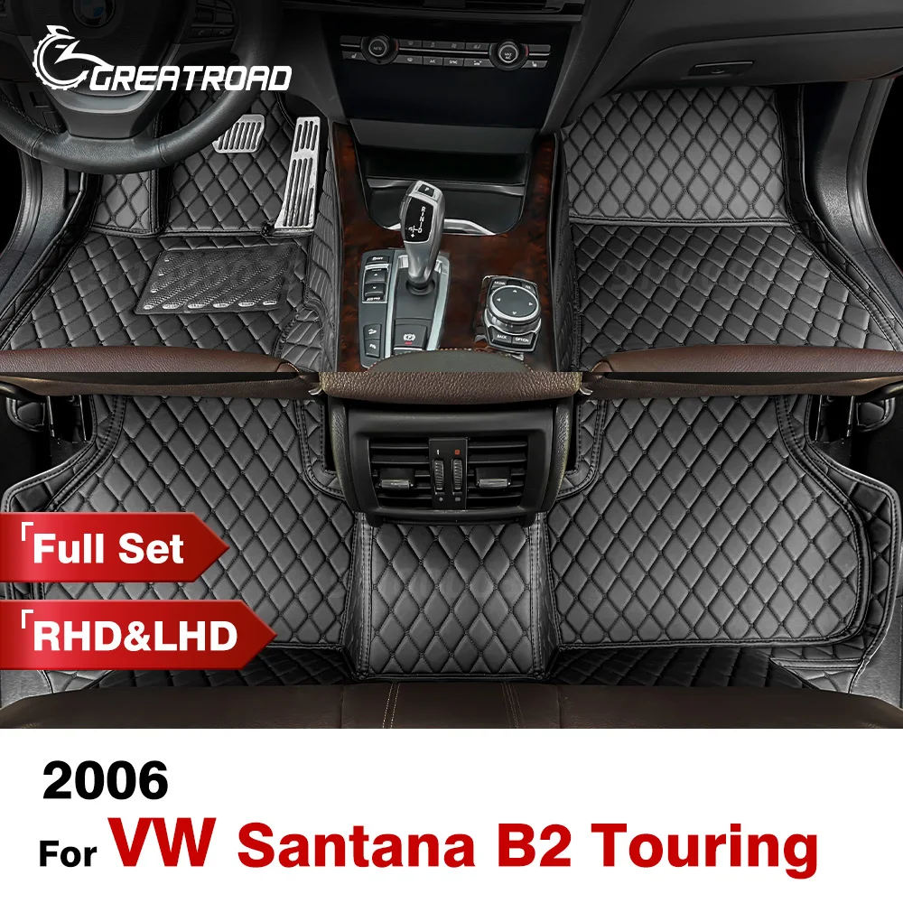 

Car Floor Mats For VW Volkswagen Santana B2 Touring 2006 Custom Auto Foot Pads Automobile Carpet Cover Interior Accessories