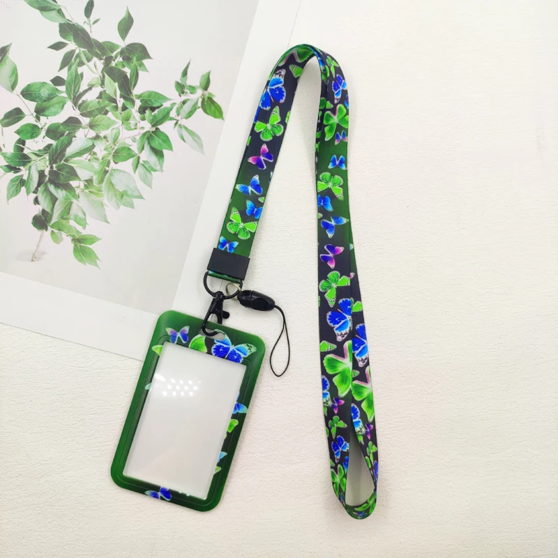 Schmetterling Ausweishalter Lanyards Mädchen Tür Kartenetui Hängendes Seil Frauen Ausweishalter Umhängeband Visitenkarte Geschenk – Detail 24