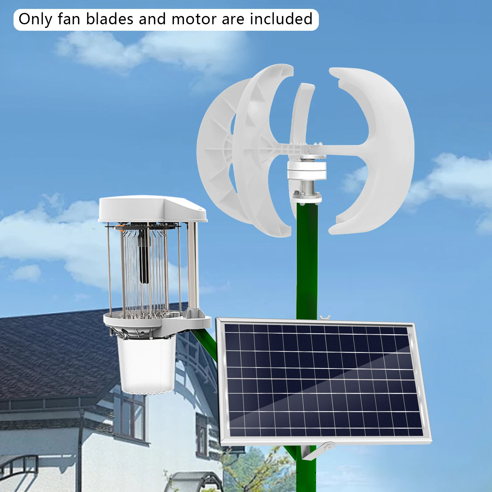 

5 Blades 24V 600W Wind Turbine Generator Lantern Vertical Axis Windkraftanlage Controller