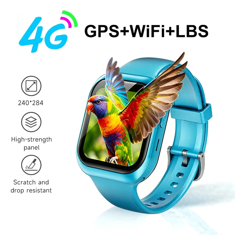 Kids 4G Smart Watch GPS WIFI Location Tracker Two Way Video Call SOS Camera APP Control Voice Monitor Anti Lost Child PhoneWatch