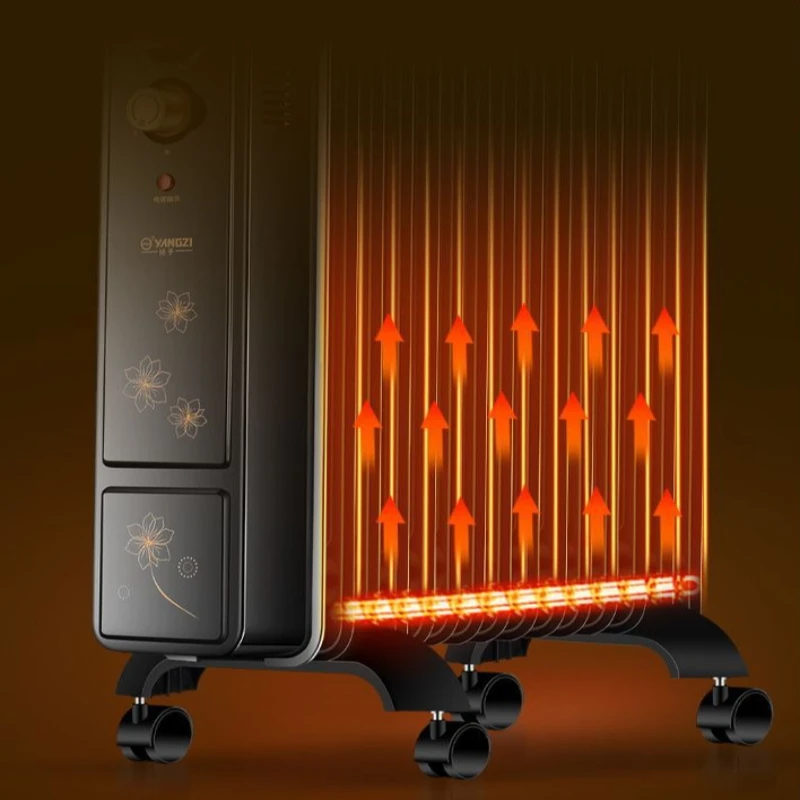 Ölgefüllter Heizkörper für Zuhause, energieeffiziente elektrische Heizeinheit mit 3-stufiger Temperaturregelung, leiser Betrieb