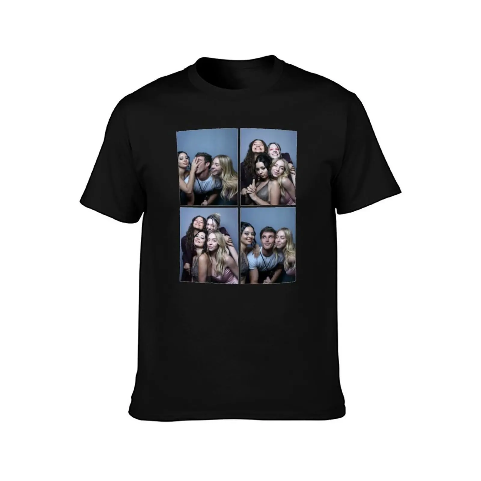 Euphoria Cast Photobooth T-Shirt street wear graphic tee shirt men workout shirt