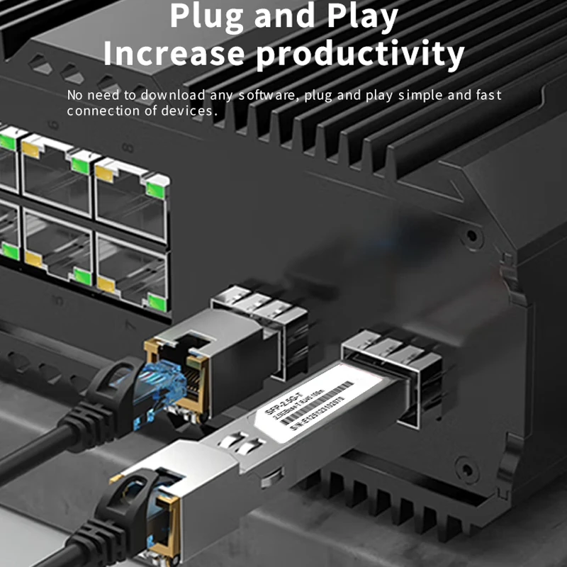 Cisco Mikrotik  Compatible; Copper RJ45 2.5G 100M Sfp+ Optical Transceiver Module; For Ethernet Poe Switch