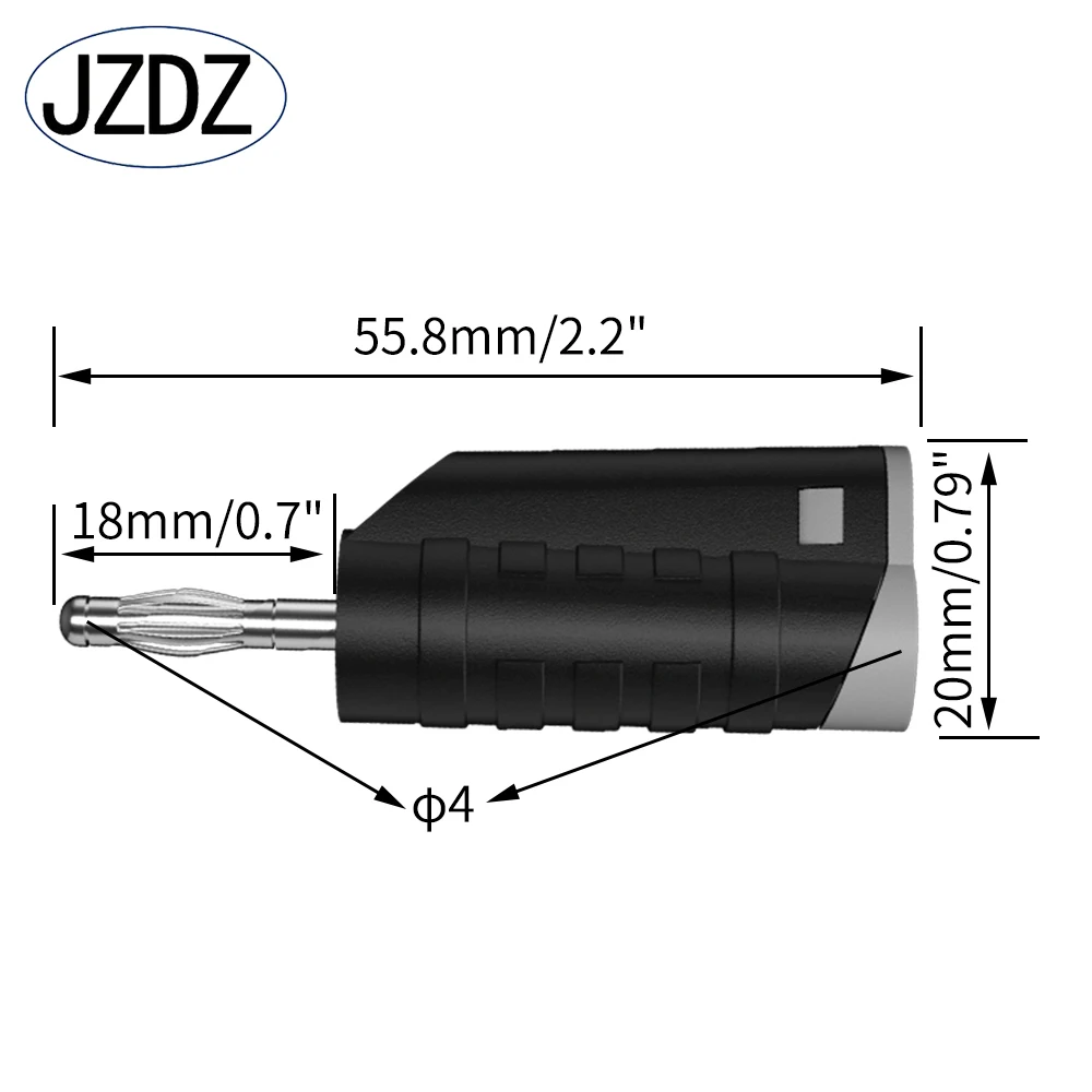 JZDZ 5pcs 4MM Safety Stackable Banana Plug High Quality Welding-free Connector for Multimeter DIY Assembly Tools J.10056A