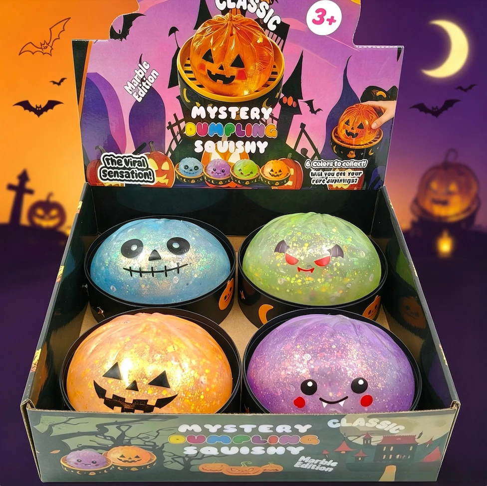 Halloween pectin big bun 15cm bun pinching music Halloween funny vent decompression toy pinching