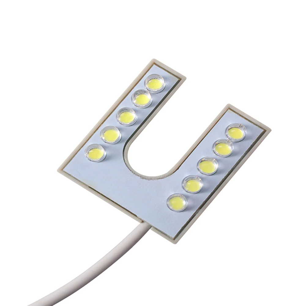 Portable 10LED Sewing Machine Light LED Working Gooseneck Light with Magnetic Base for Sewing Machine 110-250V EU/US Plug