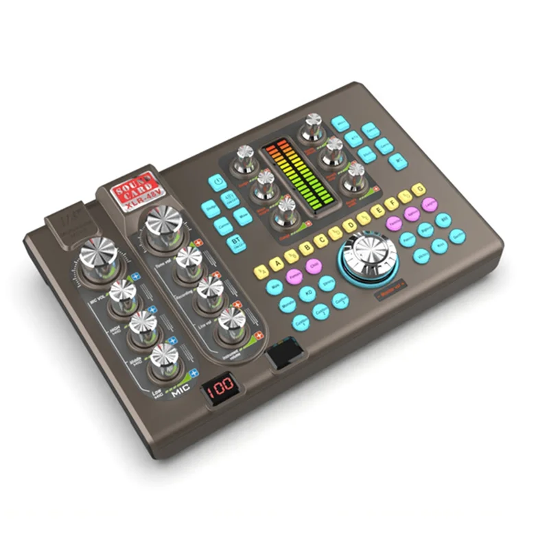 B29C-SK80 Sound Card Bluetooth Stereo Five-Channel Audio Sound Card For Outdoor Live Broadcast With Singing Function