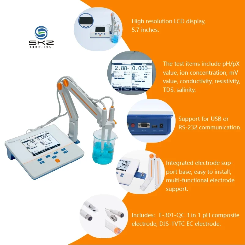 M300F Industrial Multi-parameter Water Analyzer Automatic Temperature PH Meter Conductivity Meter OEM Customizable