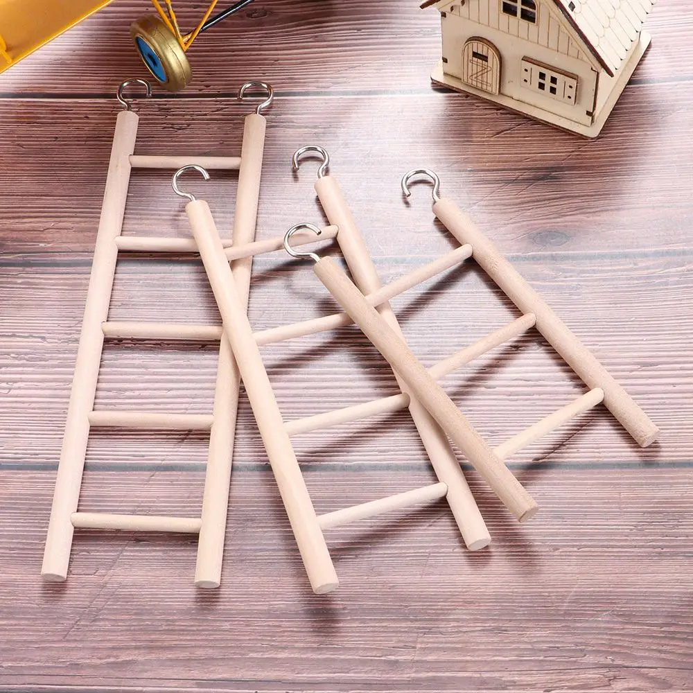 New Wooden Ladder Swing Scratcher Climbing Ladder Hamsters Parrot Toys Pet Supplies