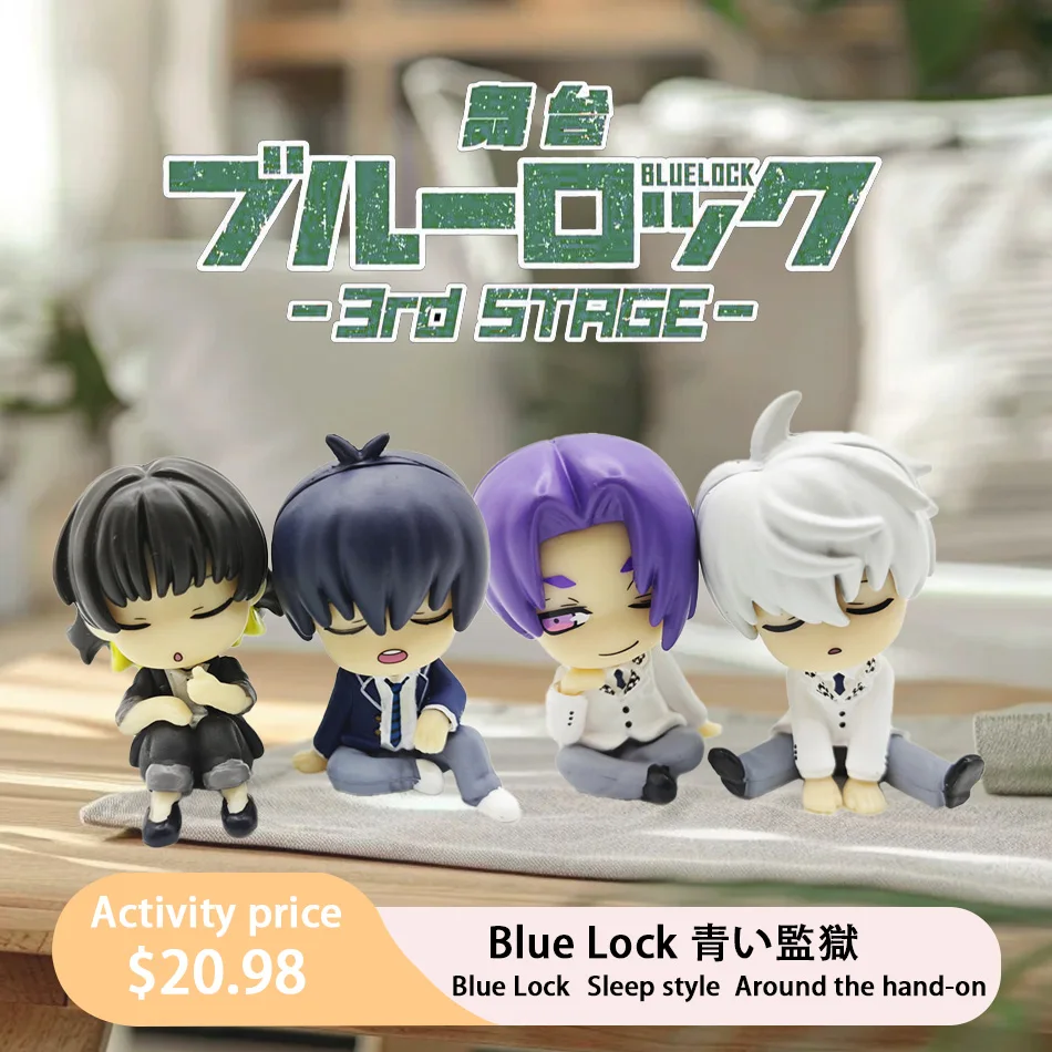 

Blue Lock Anime Figures - Bachira Meguru Nagi Seishiro Isagi Yoichi Mikage Reo Q Version PVC Statue Dolls Collectible Gifts