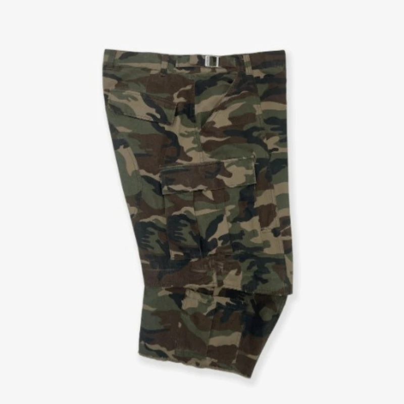 Project G/R Grailz Deconstructed Zipper-Patch Workwear Crop Shorts High-Street Casual Camouflage Shorts for Men & Women Summer