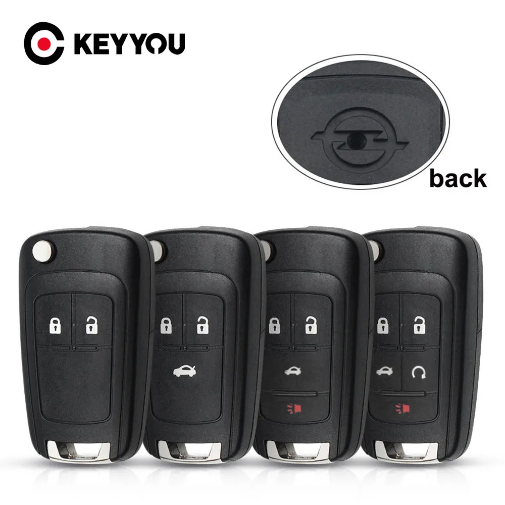

KEYYOU 2 3 4 5-кнопочный складной чехол для дистанционного ключа для Opel Vauxhall Corsa Astra Vectra Zafira Omega Key Shell HU100 Uncut Blade