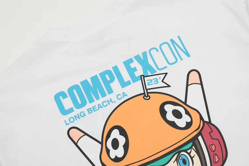 جديد فاندي HEP INK تي شيرت الأمريكية شارع العليا الكرتون رسالة مطبوعة قصيرة الأكمام الصيف فضفاضة عادية زوجين تي شيرت كامل