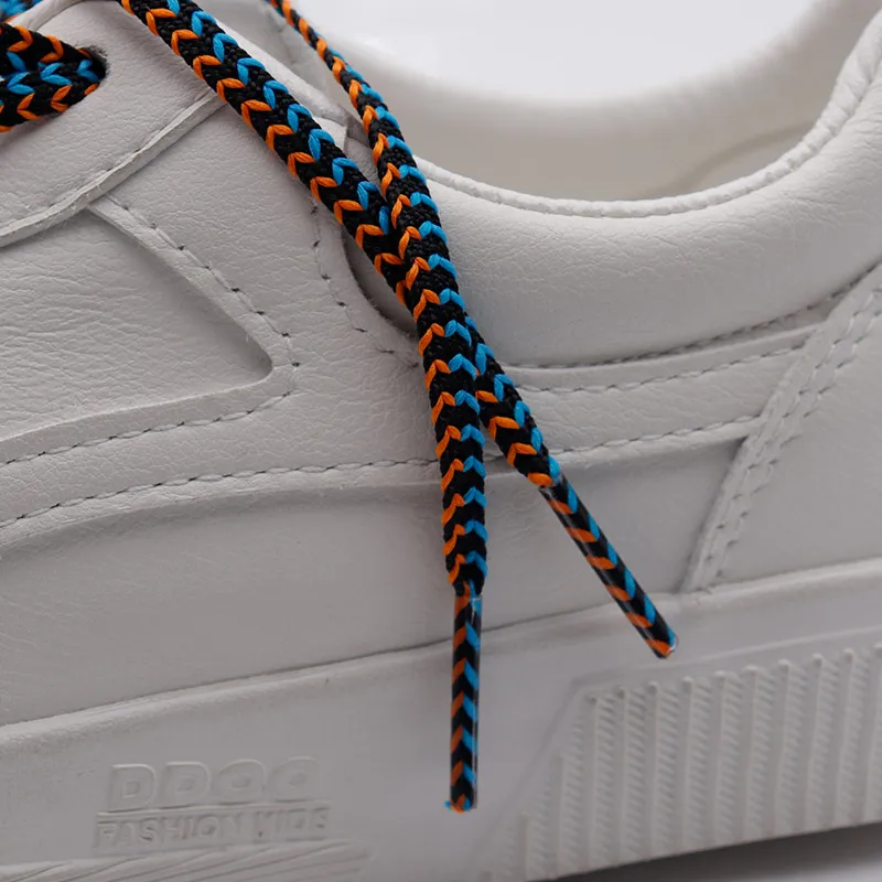 Weiou Laces 4MM Orange Blue Black Woven High-quality Laces Jogger Pants Cord High Tensile Strength String Sneaker Kids & Adults image 4