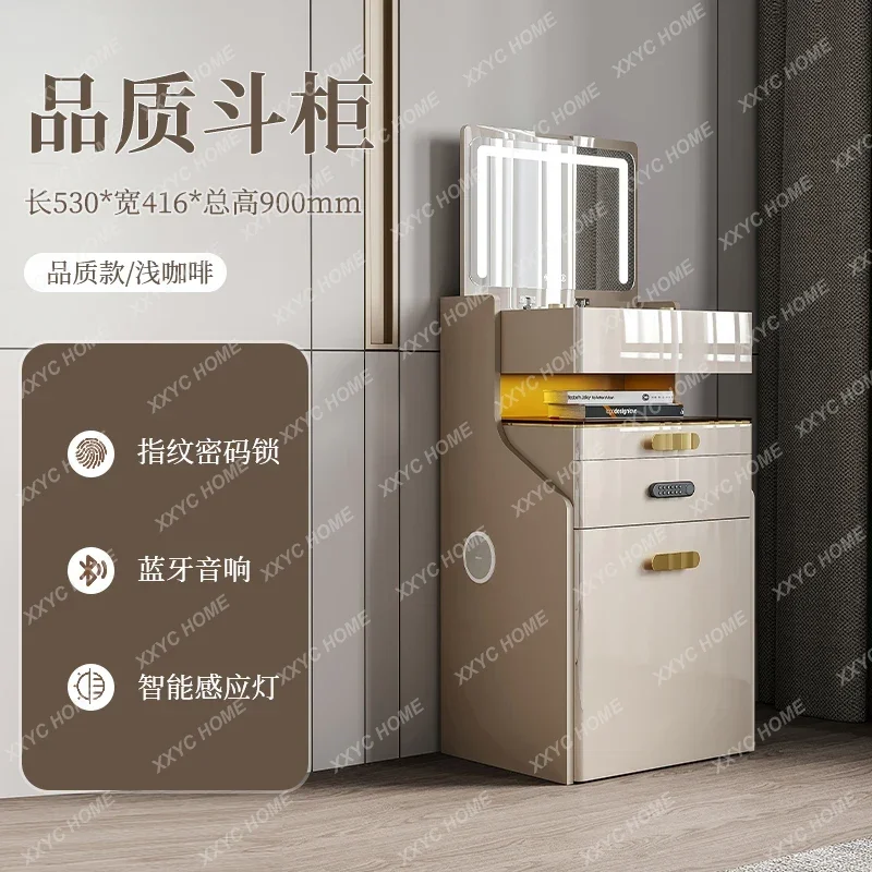 JYAFlip dresser, simple and modern bedroom, large-capacity chest bedside, dressing table integrated