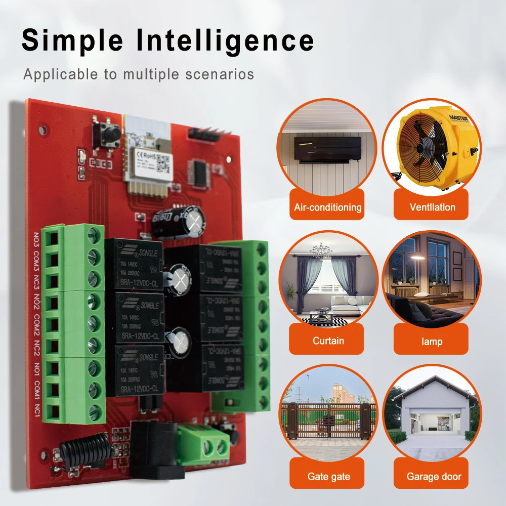 6/8 Channel Tuya WiFi Smart Switch, DC 12V/24V Relay Module for Multi-Device Control, Support Alexa Voice Command & Timer