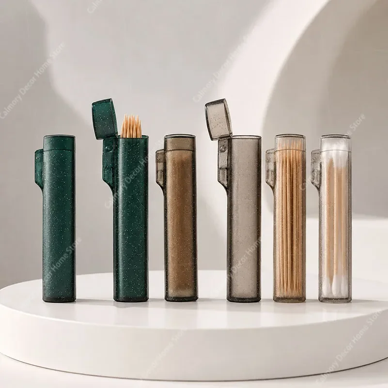 1pc Transparent Mini Storage Box Simple Small Object Band-aid Classification Finishing Box Portable Toothpick Cotton Swab Box