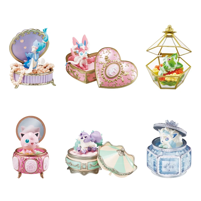 Re-Ment Pokemon colección romántica Primarina Sylveon Sprigatito Jigglypuff Alolan Vulpix Galarian Ponyta juguetes originales regalo