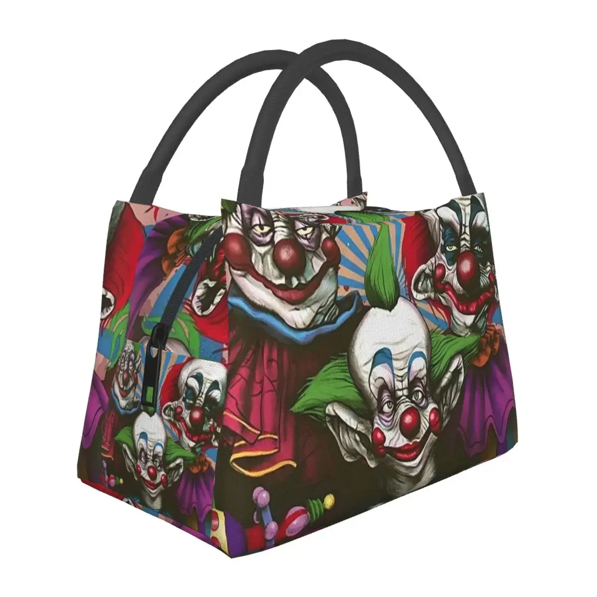 

Killer Klowns из космического фильма, сумки для обеда, коробка, портативная сумка для обеда, сумки для пикника, сумка-холодильник, термосумка для женщин, детей, школы