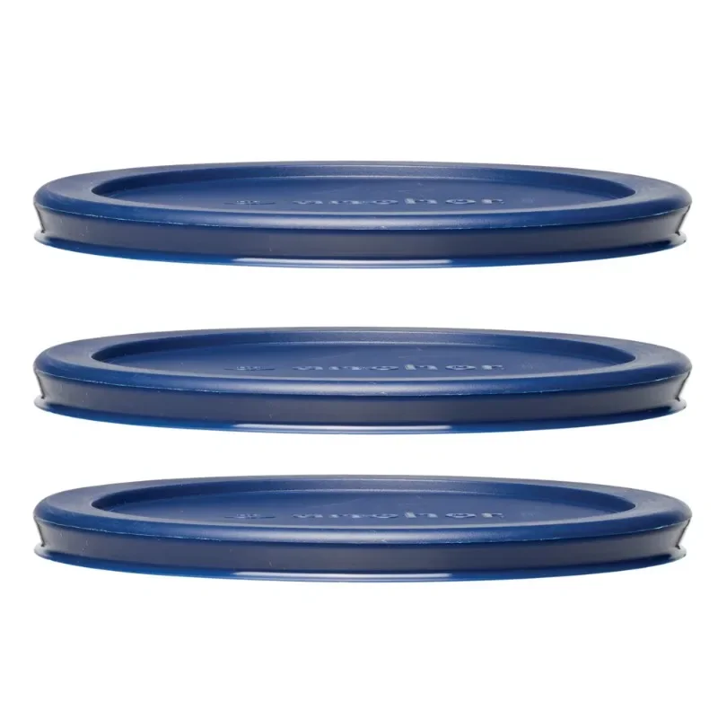 

Best.Fully upgraded 4 Cup Round Glass Food Storage Containers, Set of 3 Plastic Lids.Innovative