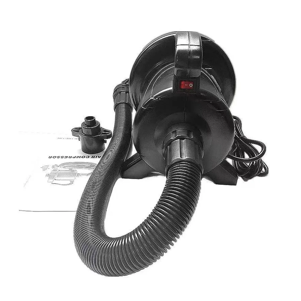 1200W High Power Electric Air Inflation Pump, Portable Dual‑Use for Car Mount & Household Swimming Pool Inflating Use