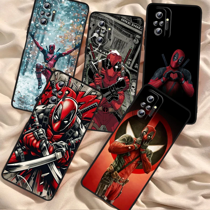 Death Attendant Marvel Fashion For Xiaomi Redmi Note 13 12R 12 12S Turbo 11 11T 11S 10 10S Pro Plus 5G Black Back Phone Case