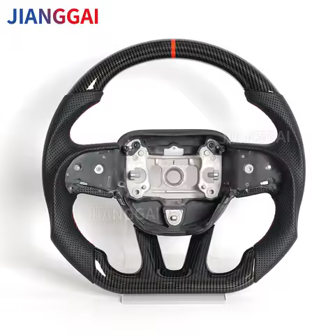 Hydro-Dip Carbon Fiber Steering Wheel for Dodge Challenger Charger HELLCAT 2015-2022 Replacement Stering Wheel Accessories