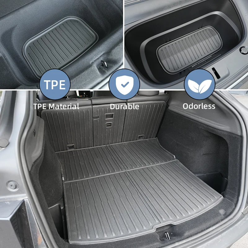 Floor Mats for Tesla Model Y Juniper 2025-2026 Accessories Anti-Slip Waterproof Cargo Liner Luggage TPE Mat for Model Y Juniper view 4