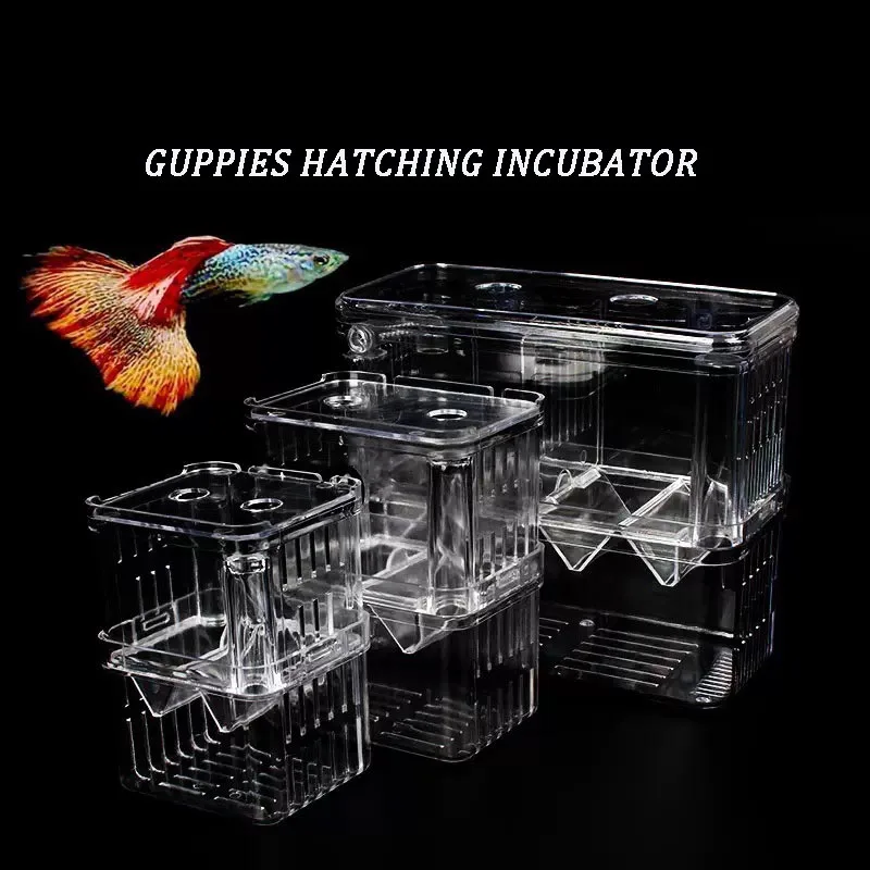 

Multifunctional Fish Aquarium Fish Breeding Isolation Box High Clear Aquarium Breeder FishTank Double Guppies Hatching Incubator