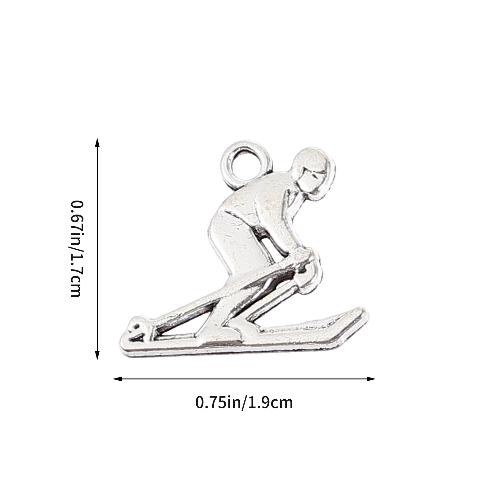 20 قطعة التزلج للأقراط سحر صنع المجوهرات المفاتيح سوار قلادة أقراط اكسسوارات الرياضات الشتوية هدية #2