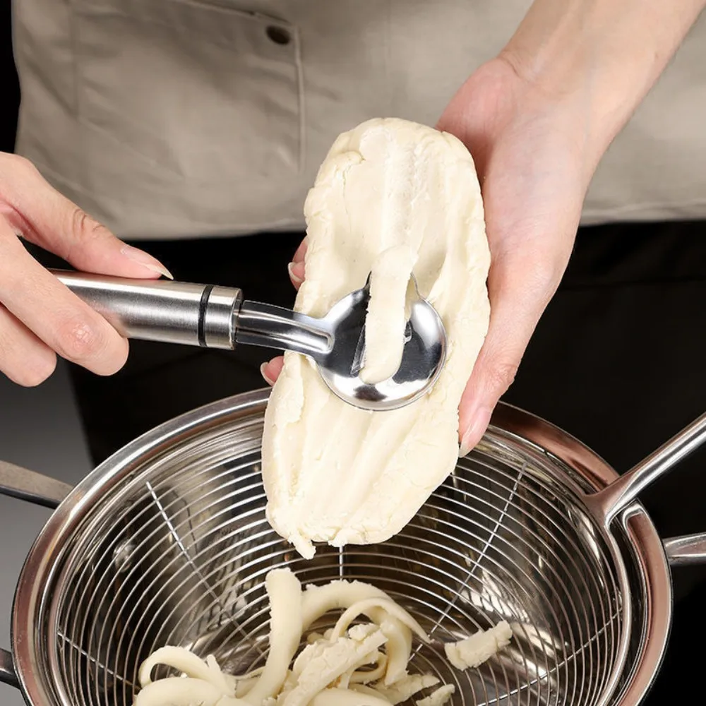 Stainless Steel Handheld Noodle Slicer Kitchen Tool for Knife-Cut Noodles Household Special Tool for Slicing