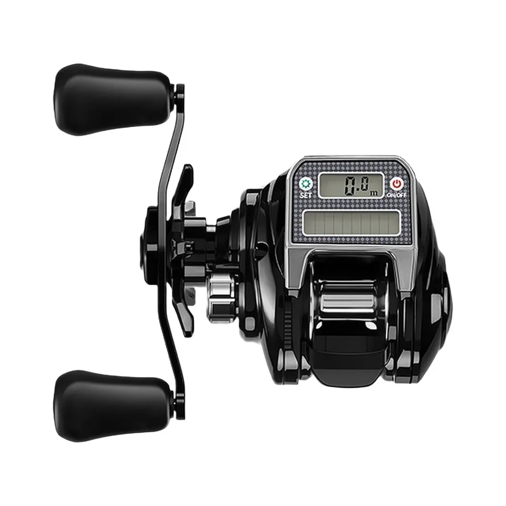 S200 Digital Baitcasting Reel Built for Precision: Backlit Display Shows Line Length for Power Level and Cast Data