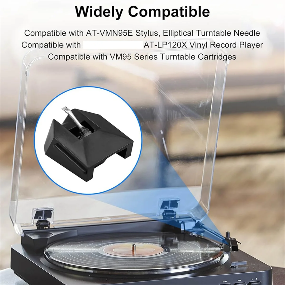 Efficient AT-VMN95E Record Player Needle for Audio-Technica Series Stylus
