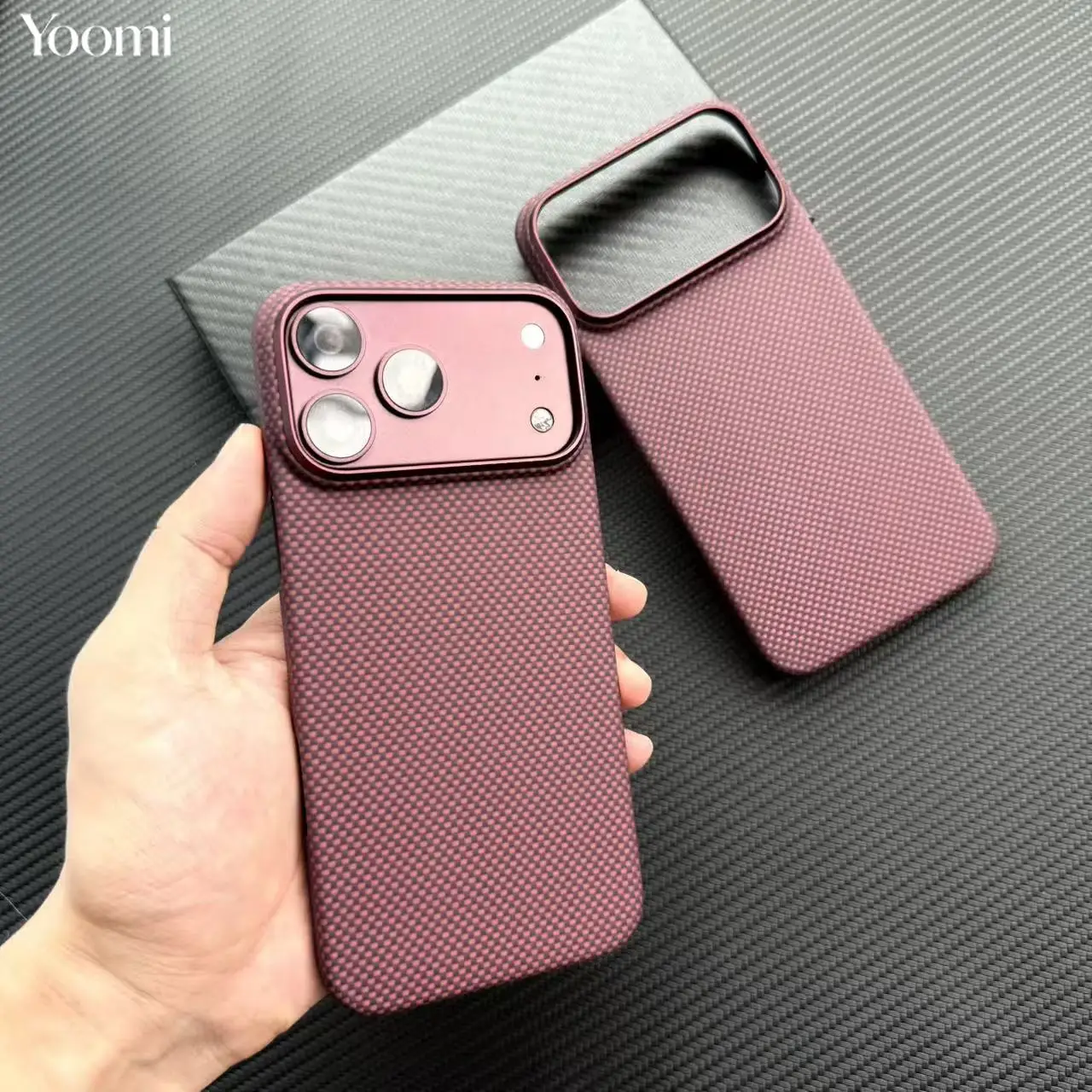 Etui z włókna aramidowego Kevlar do iPhone 18 17 Pro Max z funkcją MagSafe, pokrowiec z włókna węglowego, ultracienkie magnetyczne etui do iPhone 18 Pro Max. — zdjęcie produktu 2