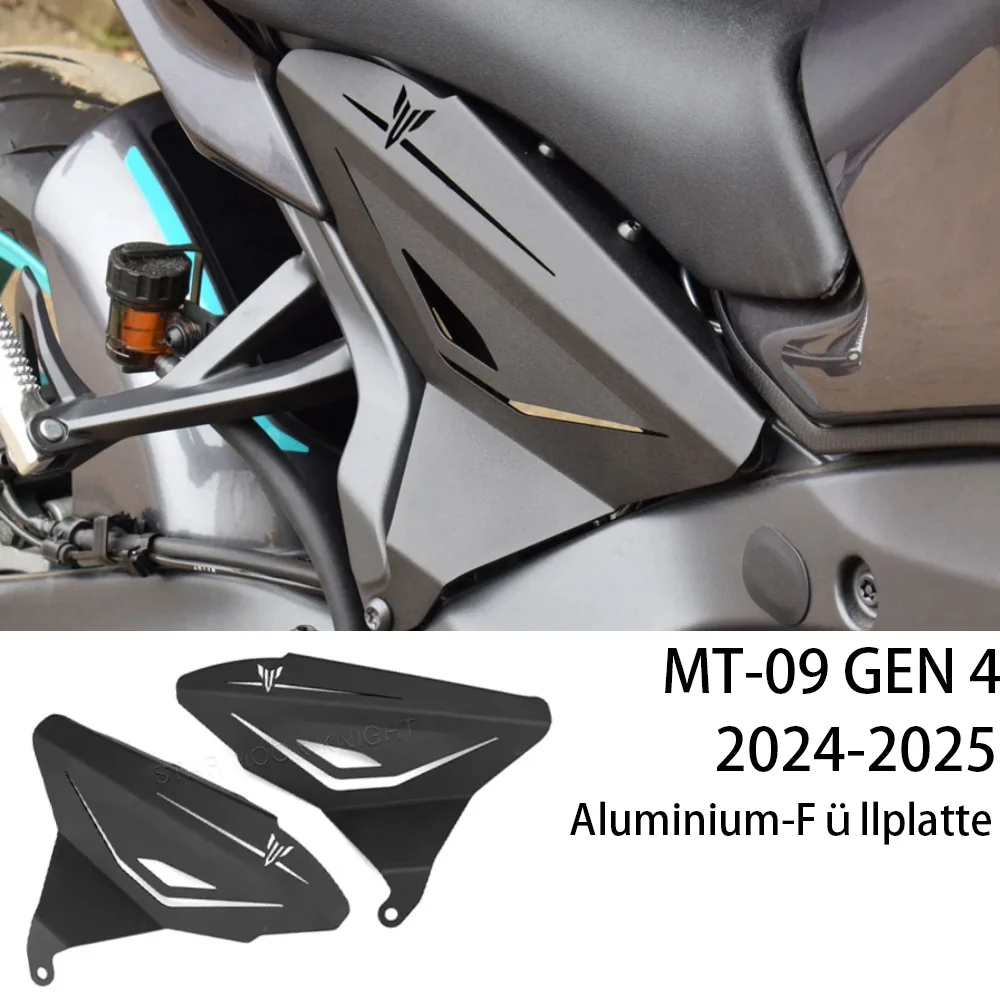 MT-09 2024 2025 для Yamaha MT09 MT 09 Gen 4-Zubehör nke Modlarlalich Aluminium-Fembaliplatte Motorradrahmen Dekorationsplatte