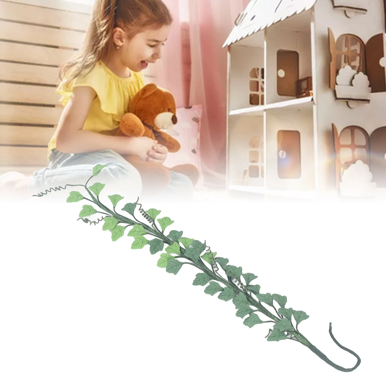 ZK20 1:12 Scale Dollhouse Vine Innovative Simulation Artificial Resin Miniature Hanging Vine for Dollhouse Accessories