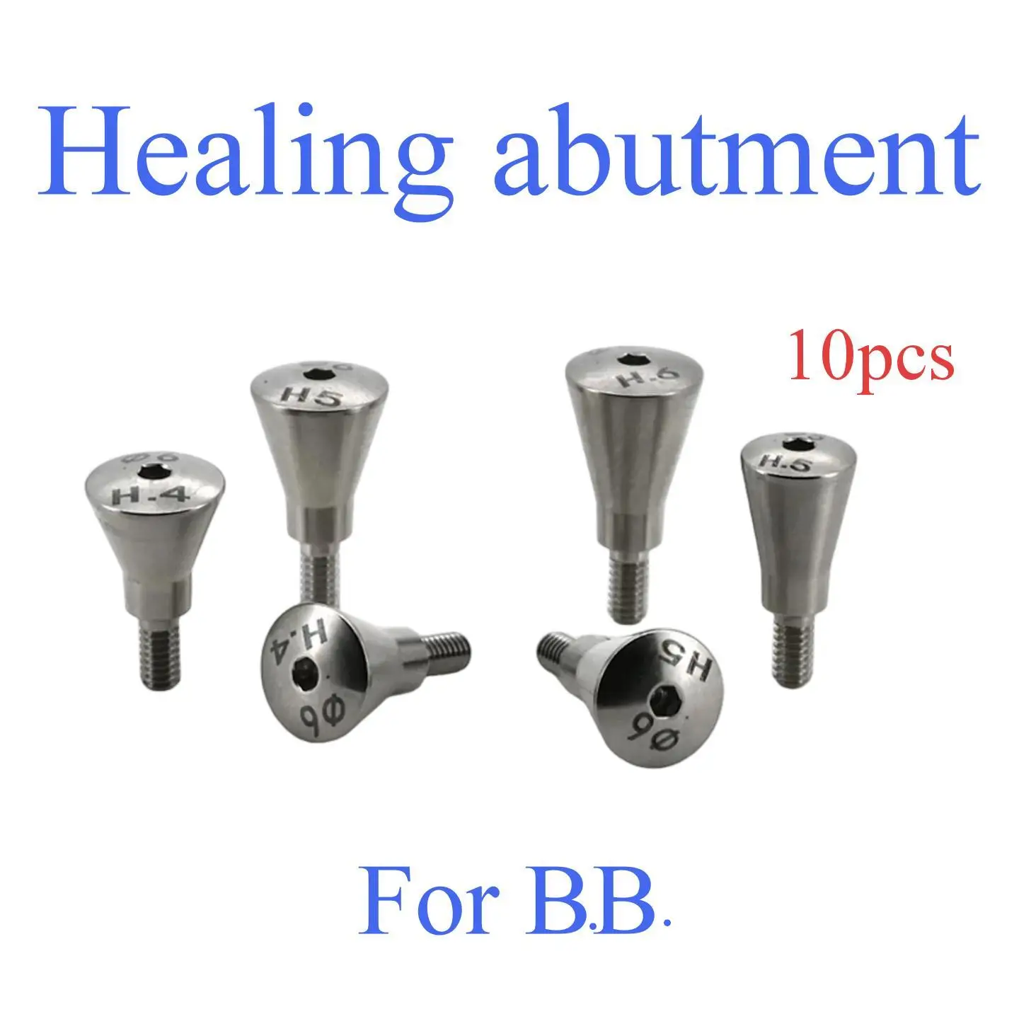 10Pcs Dental Implant Healing Caps Compatible B.B. System Titanium Gingiva Former Internal Hex Second Stage Prosthetic Supplies
