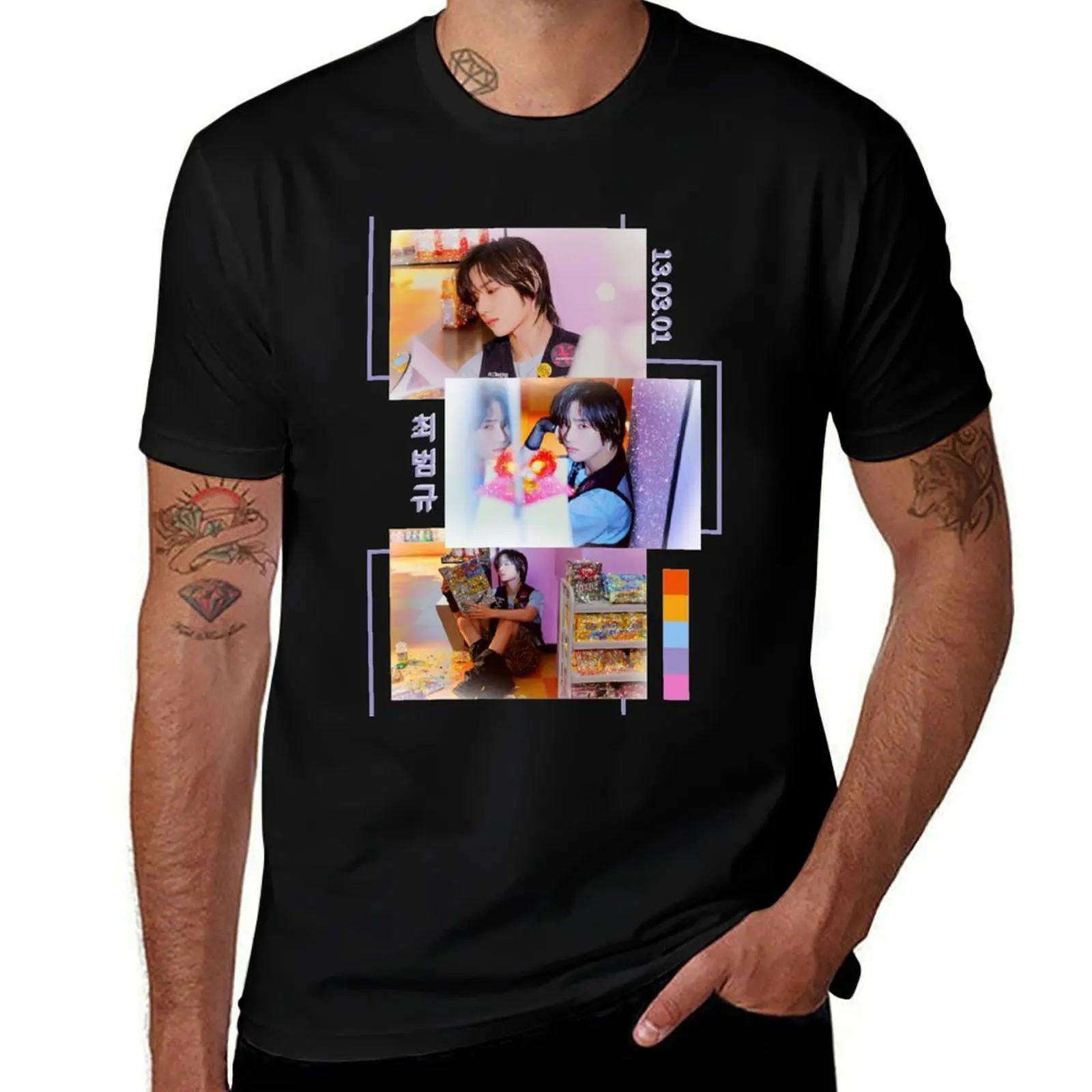 

TXT Beomgyu FIGHT OR ESCAPE Concept Collage T-Shirt vintage clothes anime t shirts funny t shirts for men