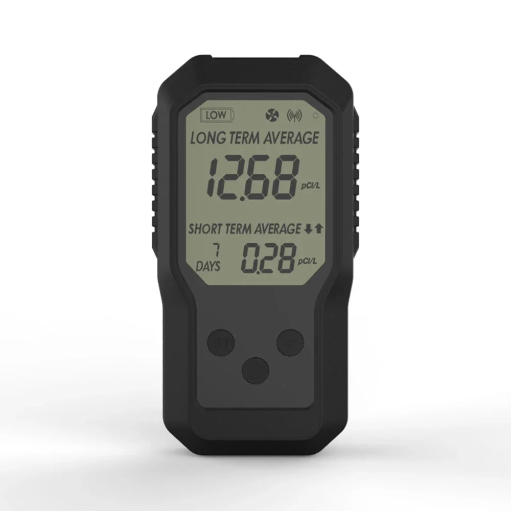 

2000mAh Rechargeable Li-Battery Digital Radon Meter Air Quality Powered By Battery for Radon D-etector